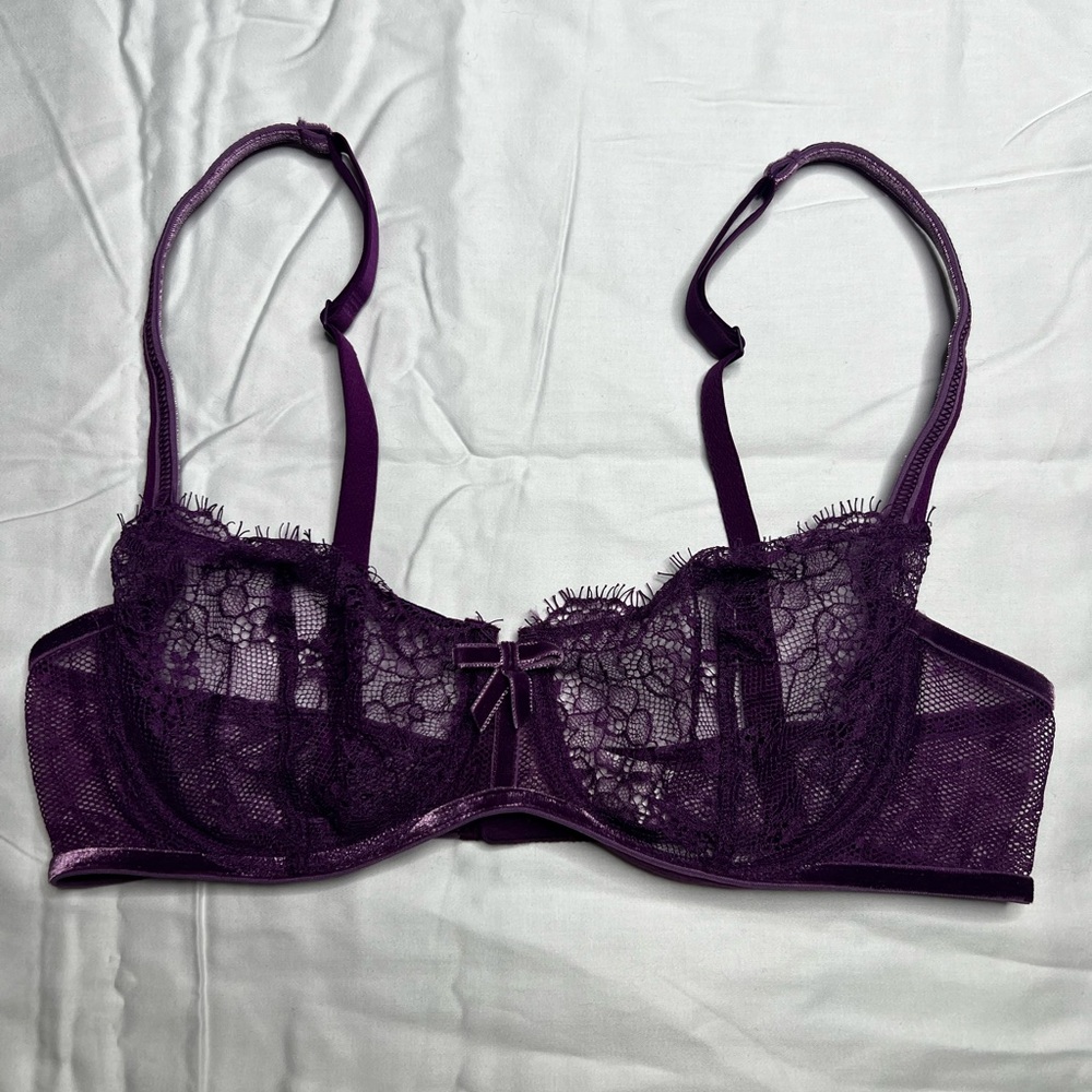 Simone Perele Purple Lace Underwire Bra